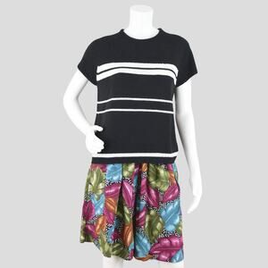 Bobbie Brooks 90s Black Short Sleeve Sweater, Women's Medium